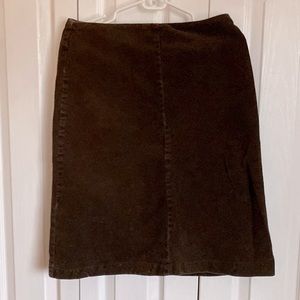 RW & Co brown corduroy pencil skirt size 9